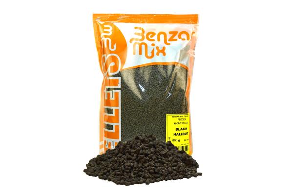 BENZAR MIX MICROPELLET FEEDER 800G BLACK HALIBUT 1.5MM