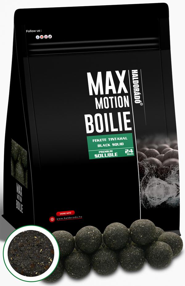 Haldorádó MAX MOTION Boilie Premium Soluble 24 mm - Fekete Tintahal