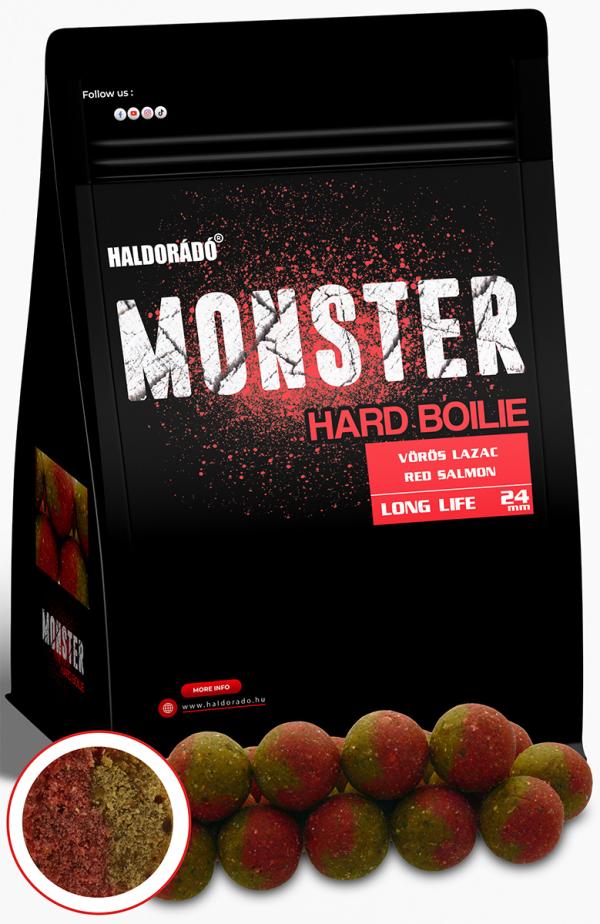 Haldorádó MONSTER Hard Boilie 24+ - Vörös Lazac
