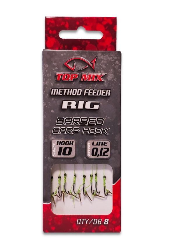 TOP MIX Method Feeder Rig - 10 (előkötött horog csalitüskével)