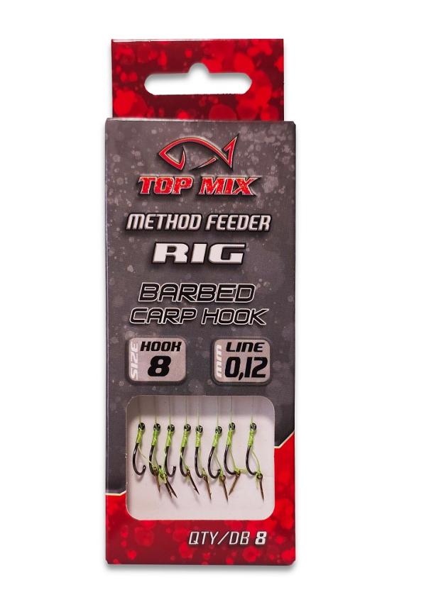 TOP MIX Method Feeder Rig - 8 (előkötött horog csalitüskével)
