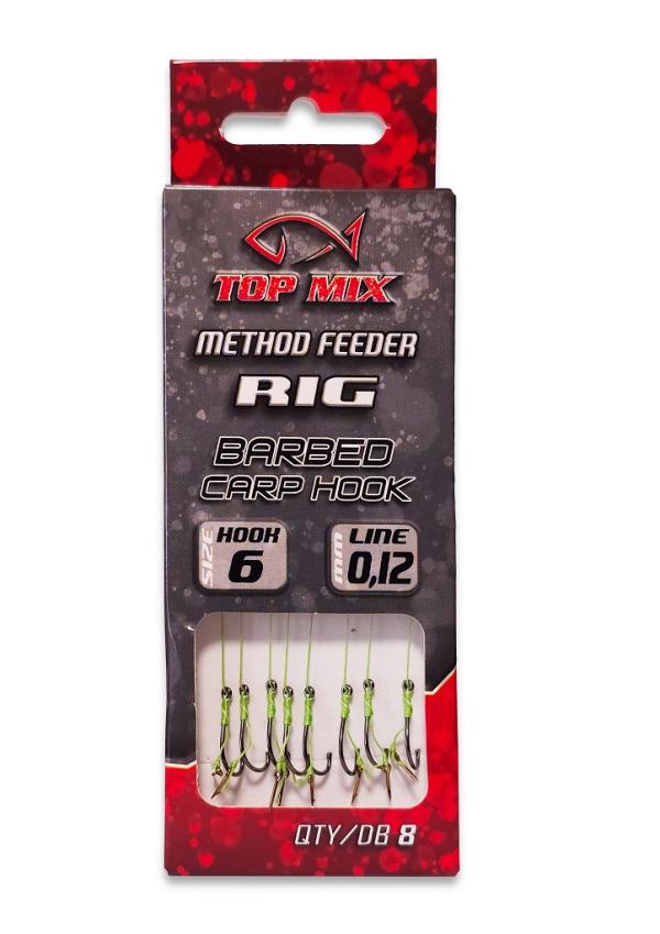 TOP MIX Method Feeder Rig - 6 (előkötött horog csalitüskével)