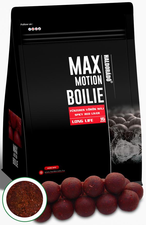 Haldorádó MAX MOTION Boilie Long Life 16 mm - Fűszeres Vörös Máj