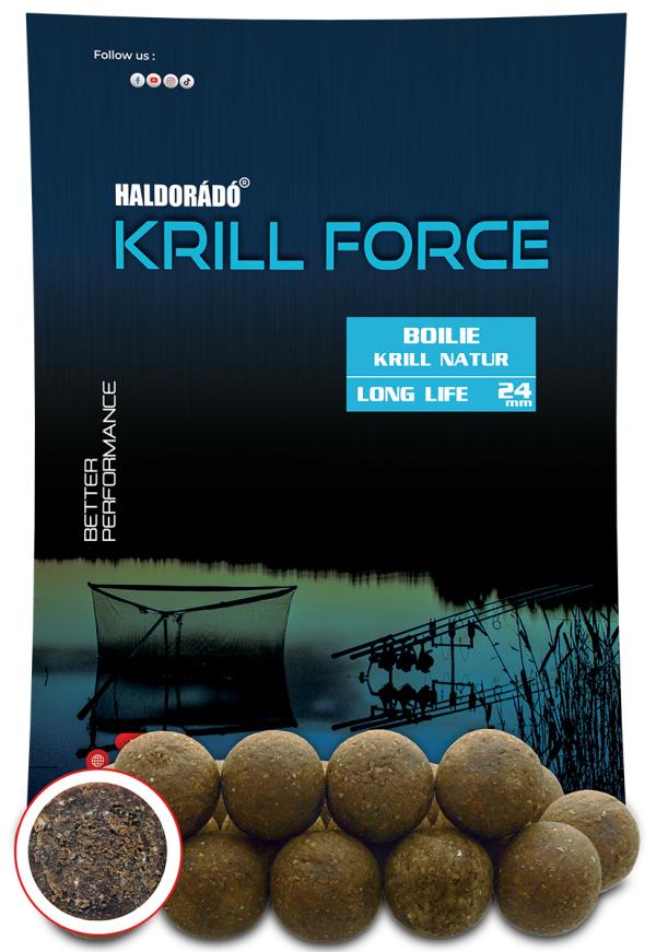 Haldorádó KRILL FORCE Boilie Long Life 24 mm - Krill Natur