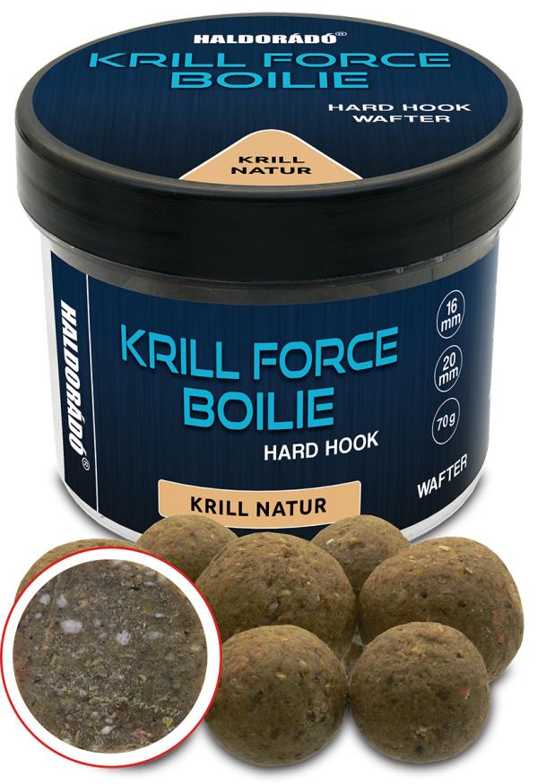Haldorádó KRILL FORCE Boilie Hard Hook Wafter 16, 20 mm - Krill Natur