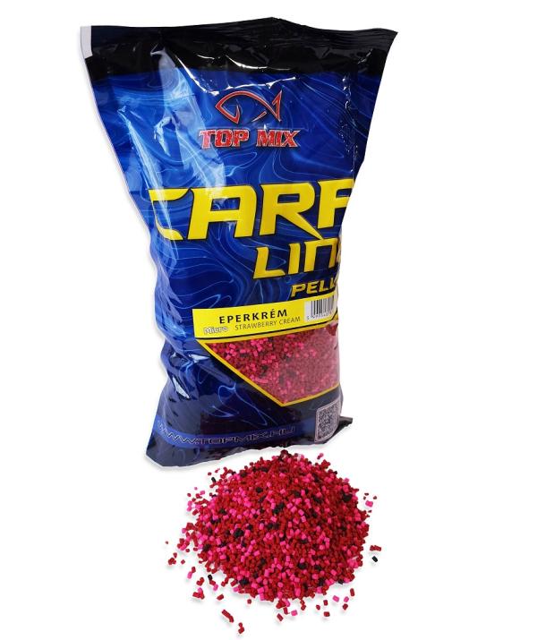 TOP MIX Carp Line Micro etető pellet: Eperkrém