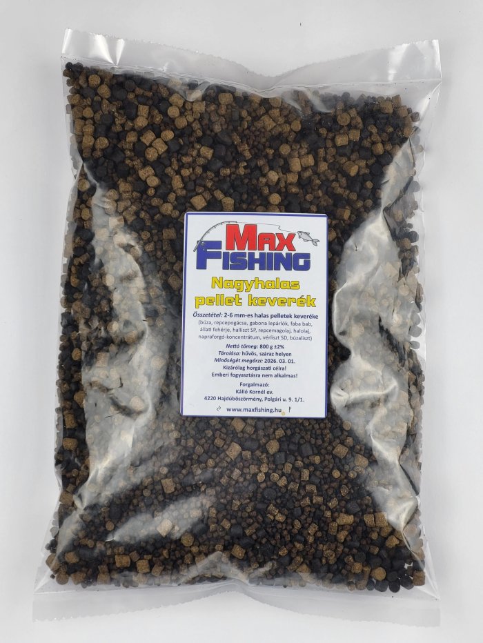 Max Fishing Nagyhalas pelletkeverék 800g